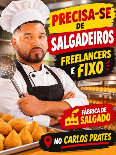 PRECISA DE SALGADEIRA(O)