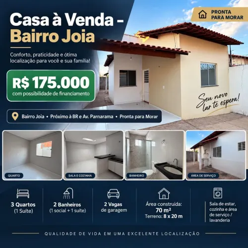 Casa á Venda no Bairro Jóia - Timon