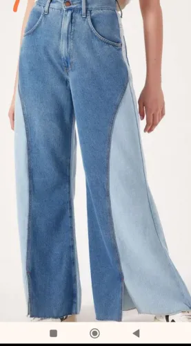 Calça bicolor pantalona Dress to