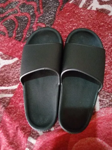 Chinelo slide masculino tipo nuvem preto confortável secagem rápida