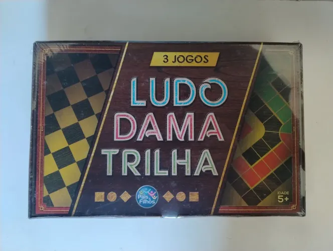Jogo 3 em 1 Ludo Dama e Trilha