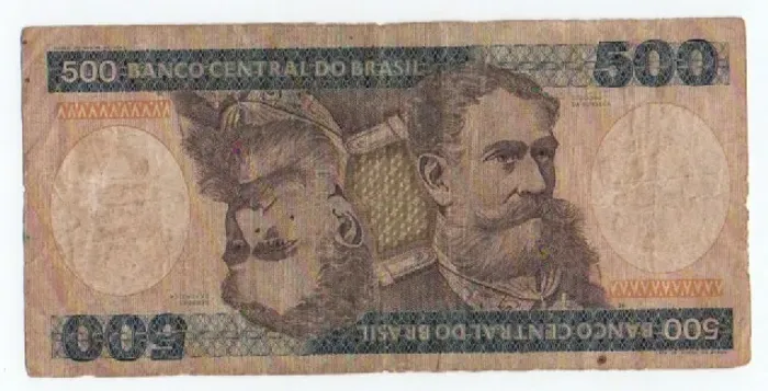 Cédula Antiga de 500 Cruzeiros - Para Colecionadores