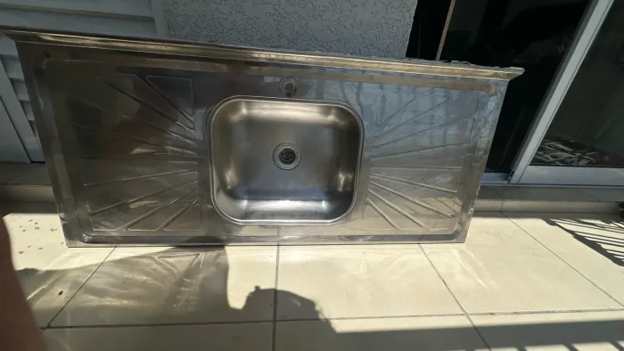 Pia de Aço Inox 120x53 cm