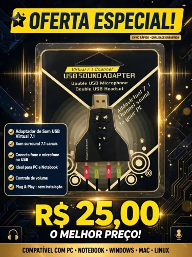 Adaptador de som USB