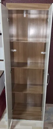 Armário Multiuso Organizador Lavanderia 2 Portas 3 Prateleiras 1,70m New Aramóveis