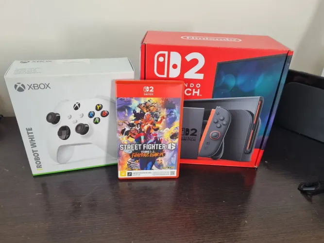 Nintendo Switch 2 + Streer fight 6 + controle Xbox + 8BitDo