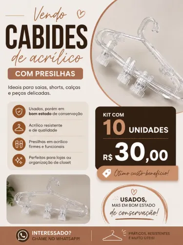 Cabides acrílico