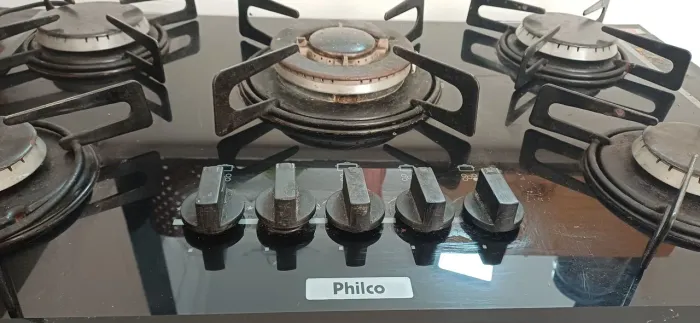 Cooktop Philco 5 Bocas Vidro Temperado - Funcionando Perfeitamente