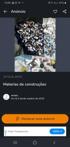 Vendo todo os tipos de conexões tem até de ferro e registro em geral