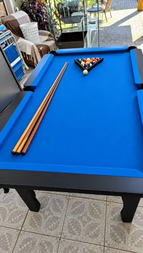 Mesa de Sinuca com Tampo de jantar