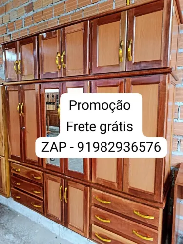 Guarda roupa de casal 6 portas madeira maçaranduba NOVO!
