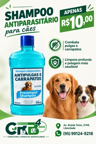 Shampoo Antipulgas e Carrapatos