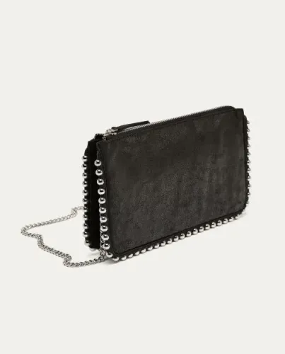 Bolsa ZARA Tiracolo com Tachas Original