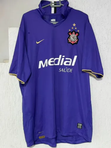 Camisa Corinthians Original Nike Roxa 2008 #10 Tam XL Patrocínio Medial