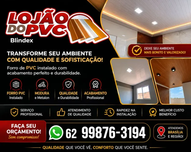 Forro PVC , Blindex ?