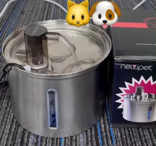 Bebedouro automático Inox Cães e Gatos NOVO