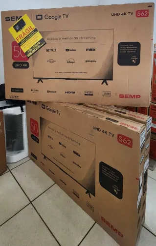 Smart TV SEMP 50 4K UHD Google TV - Nova na Caixa
