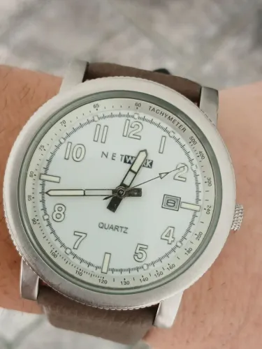 Bonito e raro relógio antigo original NETWORK TACHYMETER,  exemplar de coleção 42mm