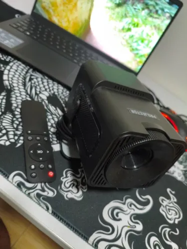 Projetor HY 320 Smart Pholex Full HD 4K Android 11 WiFi Bluetooth Mini Projetor Alta Lumin