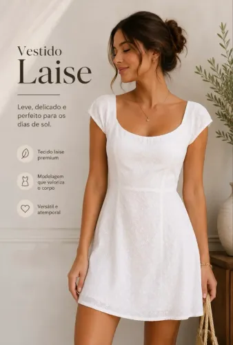 Vestido Delicado de tecido lese - Clockhouse