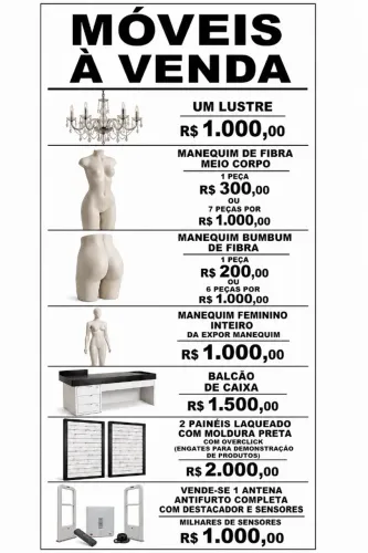 VENDO MOVEIS PARA SEU COMERCIO