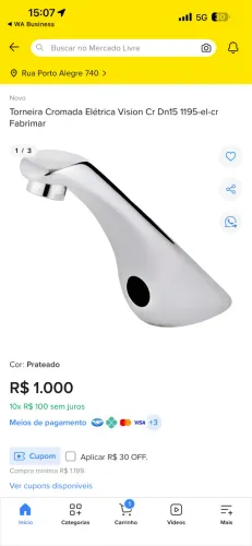 Torneira Fabrimar de bancada Elétrica
