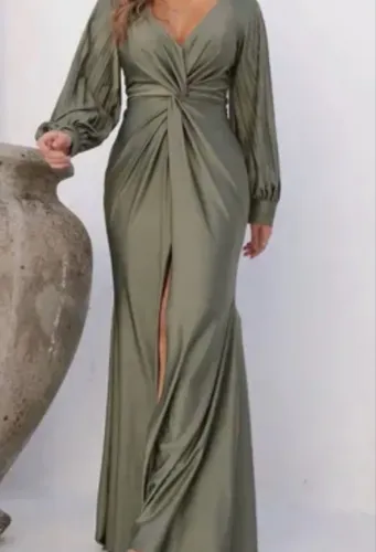 Vestido de festa Verde Oliva