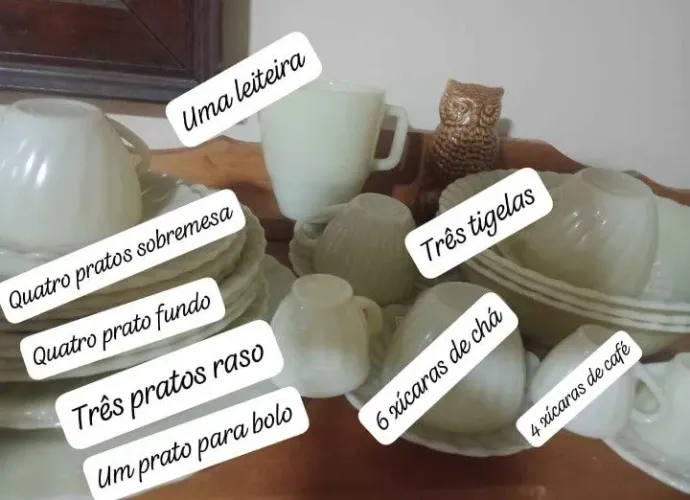 Conjunto de jantar duralex antigo completo em perfeito estado de conservação