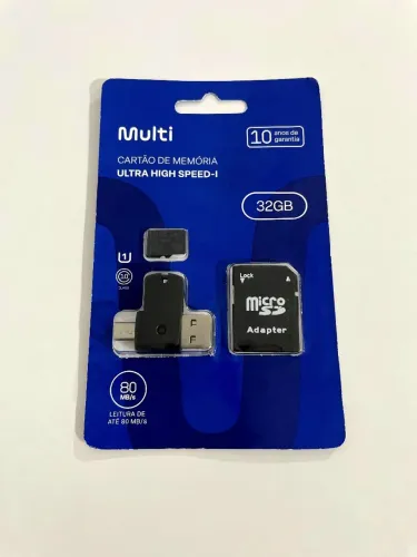 Cartão de Memória Micro SD Multilaser 32GB U1 V10