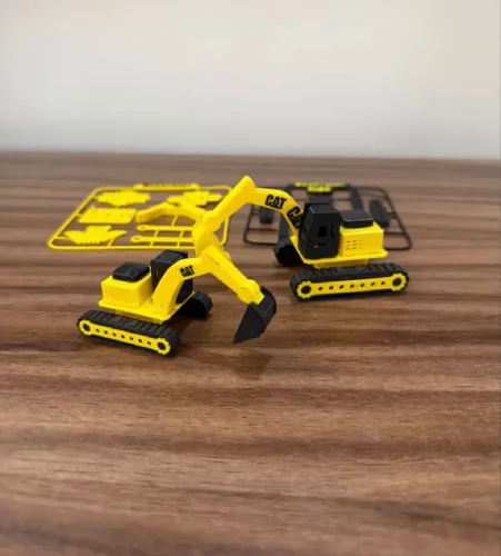 Cartão Quebra Cabeça 3D Escavadeira
