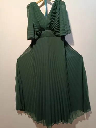 Vestido de Festa Longo Verde Oliva Zélia