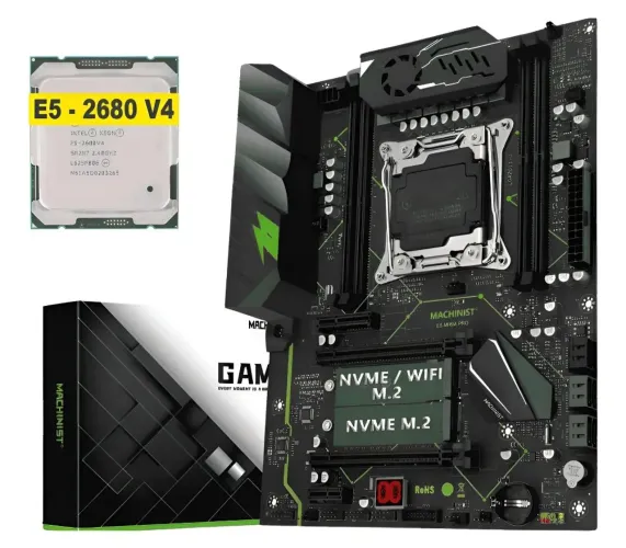 Kit placa mãe x99 machinist mr9a pro + Xeon 2680 v4