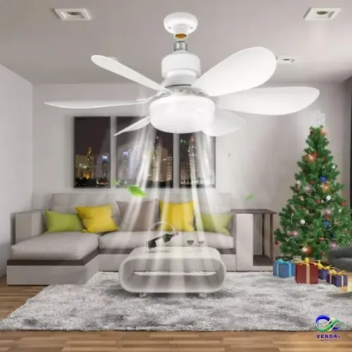 Ventilador de Teto com Lampada LED 60W 2 em 1 - com Controle Remoto