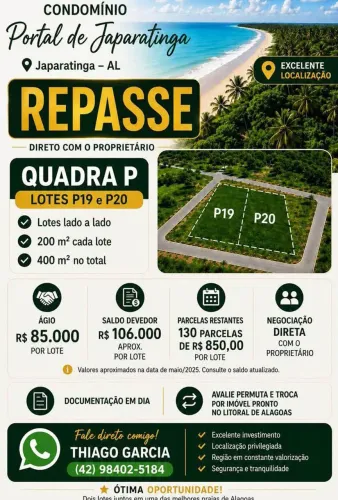 Terreno em Japaratinga