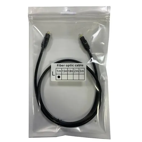 Cabo Óptico Digital Toslink (SPDIF) 1 Metro - Áudio TV / Home Theater / Soundbar