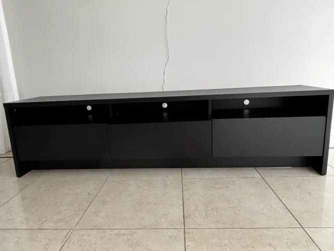 Oportunidade Rack aparador balcão Aspen 184 Cm - Preto Fosco