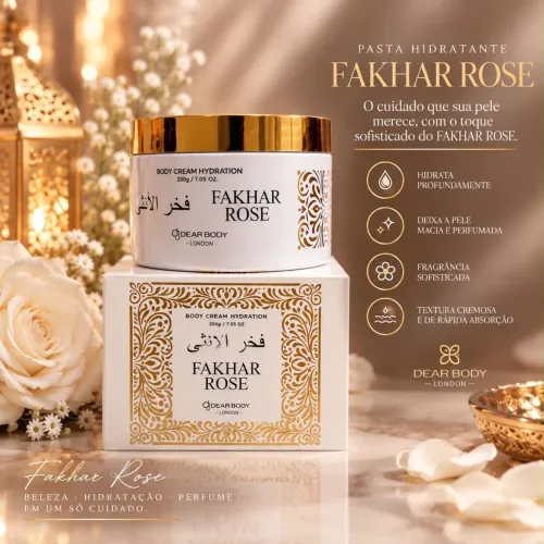 Pasta Hidratante Corporal Fakhar Rose 200g - Dear Body London