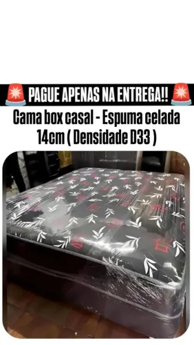 Cama box Casal - Espuma 14cm ( Frete grátis )