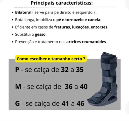 Conjunto Mercur Robocop (Bota ortopédica M bilateral) + Muletas Canadenses
