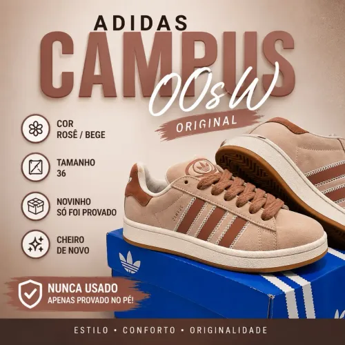 Adidas Campus 00s W Original Rosa/Bege TAM 36 NOVO