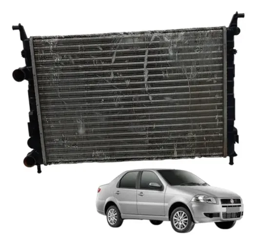 Radiador Água Motor Fiat Siena 1.0 2007 2008 2009 Detalhe