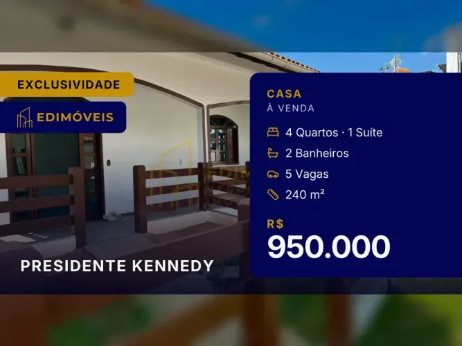 Casa com 3 quartos em Presidente Kennedy: venha conhecer seu novo lar!