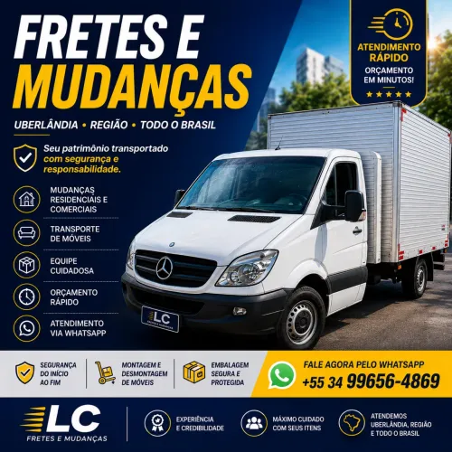 Mudanças e Fretes para Uberlândia, região e todo Brasil