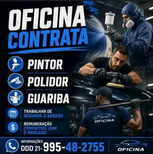 Vaga de emprego: Polidor, Pintor Automotivo e Guariba