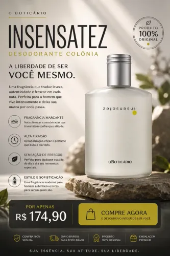 Insensatez Desodorante Colônia 100ml