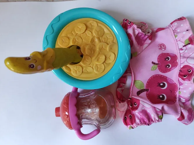 Acessório e vestido baby Alive bananinha
