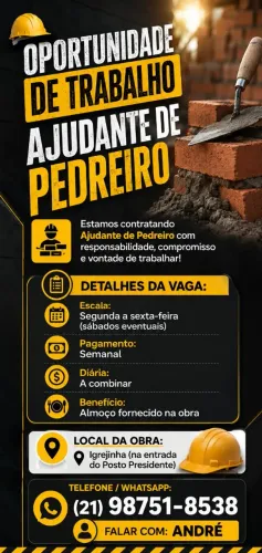 Ajudante de pedreiro