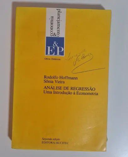 Livro Análise de Regressão Uma Introdução à Econometria de Rodolfo Hoffman.  1987
