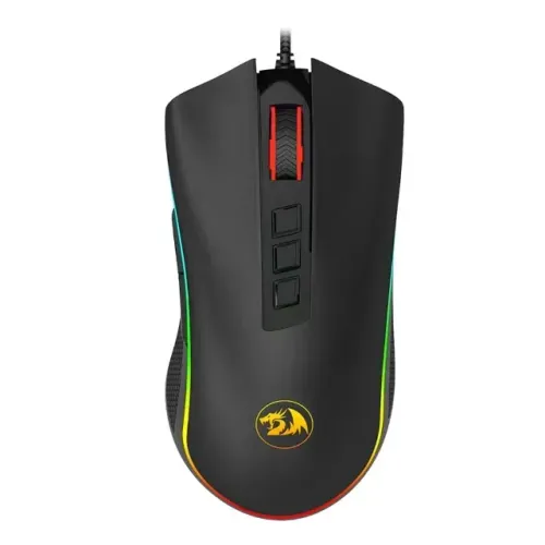 Mouse Gamer Redragon Cobra, Chroma RGB, 12400 DPI, 8 Botões, Preto-Loja Fs