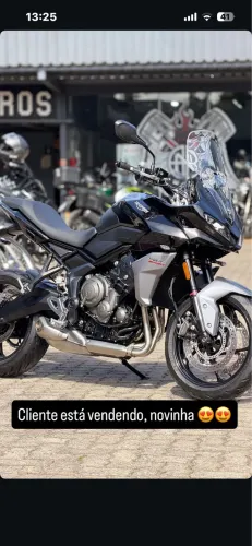 TIGER 660 SPORT 2024/25 - IMPECÁVEL - ÚNICO DONO - NA GARANTIA! Valor: R$ 50.300